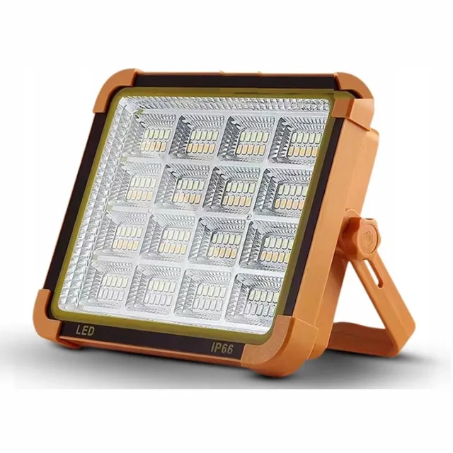 Azaris HALOGEEN DRAAGBARE LED LAMP DRAAGBAAR OP ZONNE-ENERGIE 200W zwart