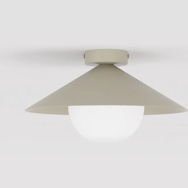 Emibig MONO 1S PLAFON MOKKA OPAL - Moderne plafondlamp voor sfeervolle verlichting Beige