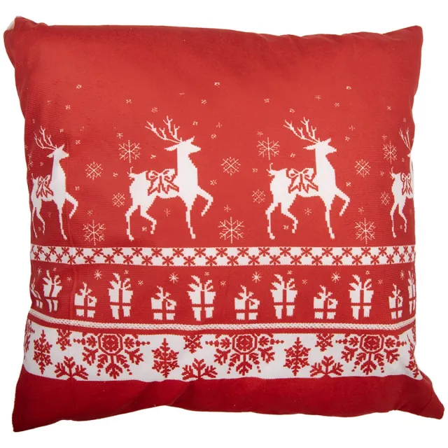 Clayre & Eef Kussenhoes 45x45 cm Rood Polyester