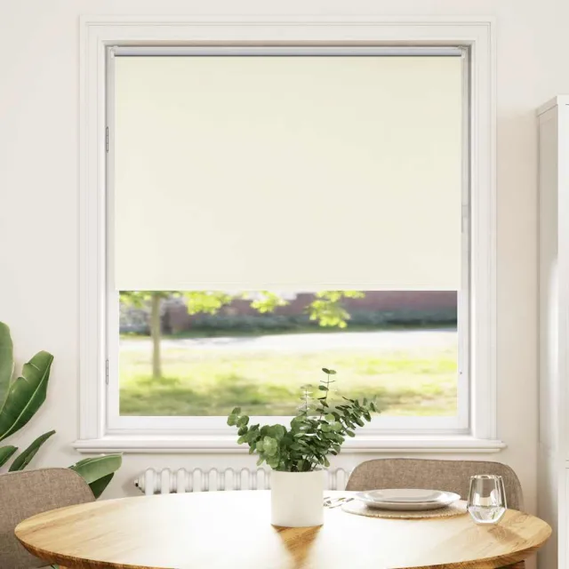vidaXL Rolgordijn verduisterend 95x130 cm stofbreedte 90,7cm polyester Wit