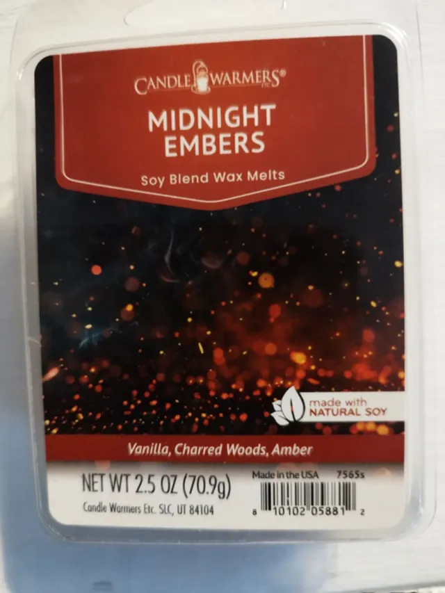 Candle Warmers wax melts midnight embers wit