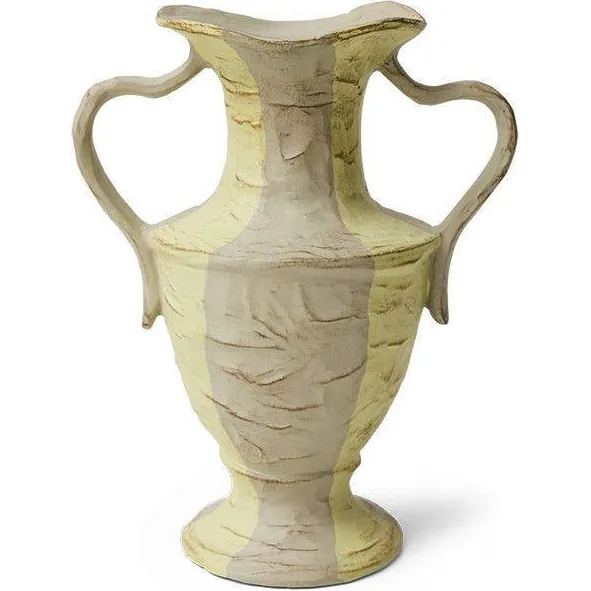 HKLIVING vaas New classics (30,5x15 cm) beige/lichtgeel