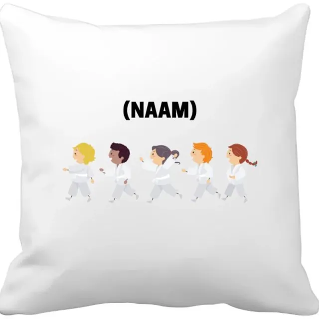 Akyol karate met eigen naam Kussen hoes - Sport - karateka - sport - 40 bij 40 cm Multicolor