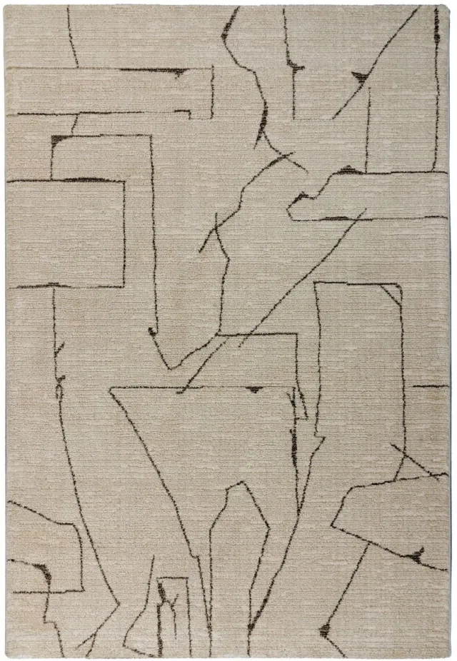Dutch XXL Hoogpolig Vloerkleed | Tapijt | Napoli | Abstract | Crème