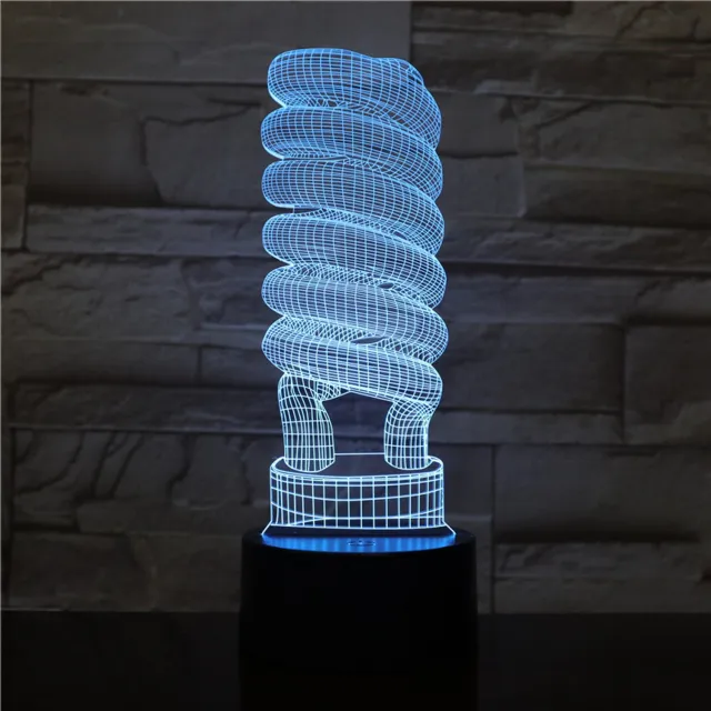 MC Living 3D Led Lamp Met Gravering - RGB 7 Kleuren - Illusie
