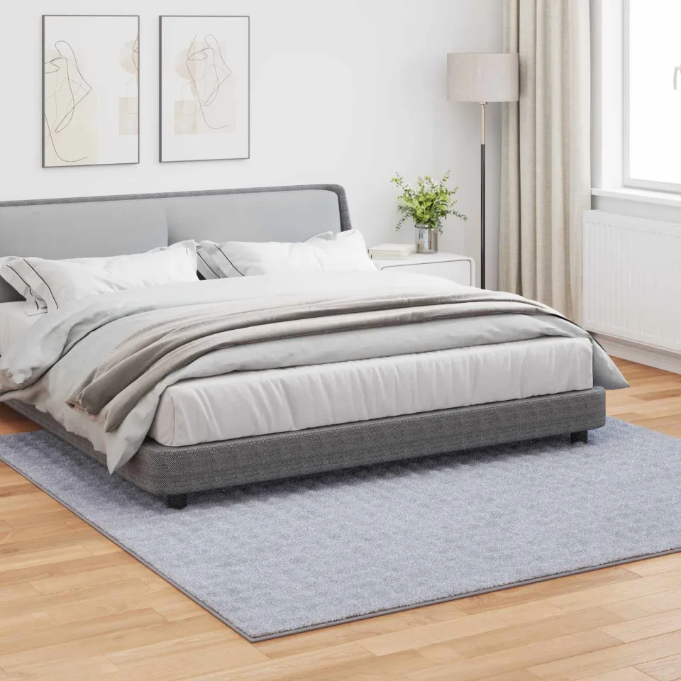 vidaXL Vloerkleden Vierkant SIROLO Grijs 240 x 240 cm Polyester, foto 3
