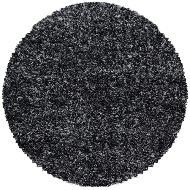 Dutch XXL Rond Hoogpolig Vloerkleed | Tapijt | Shaggy | Enjoy | Antraciet | 120x120 cm