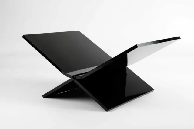 persell Boekenstandaard Perspex Terra middel design zwart - PE4510