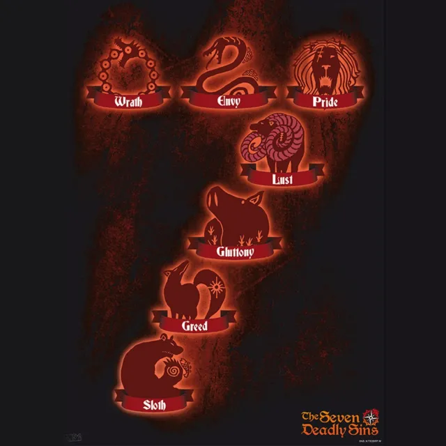 ABYSTYLE Poster The Seven Deadly Sins - 7 Sins 38x52cm Divers