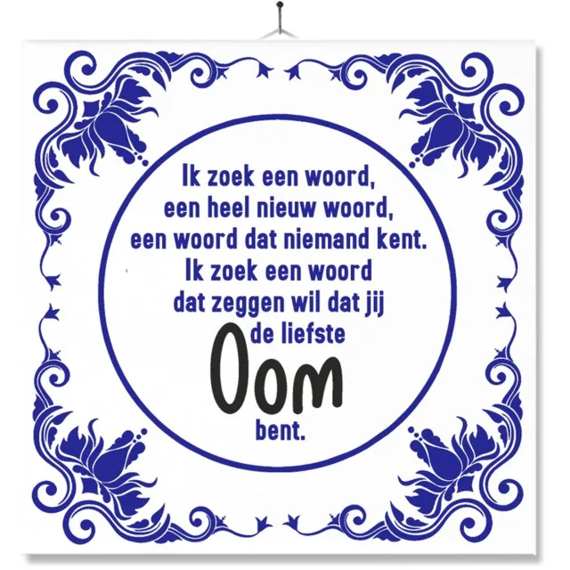 MC Living Tegel Met Opdruk | Grappig | Humor | Verjaardag kado | Toilet WC | Jij de liefste Oom bent Multi-Color