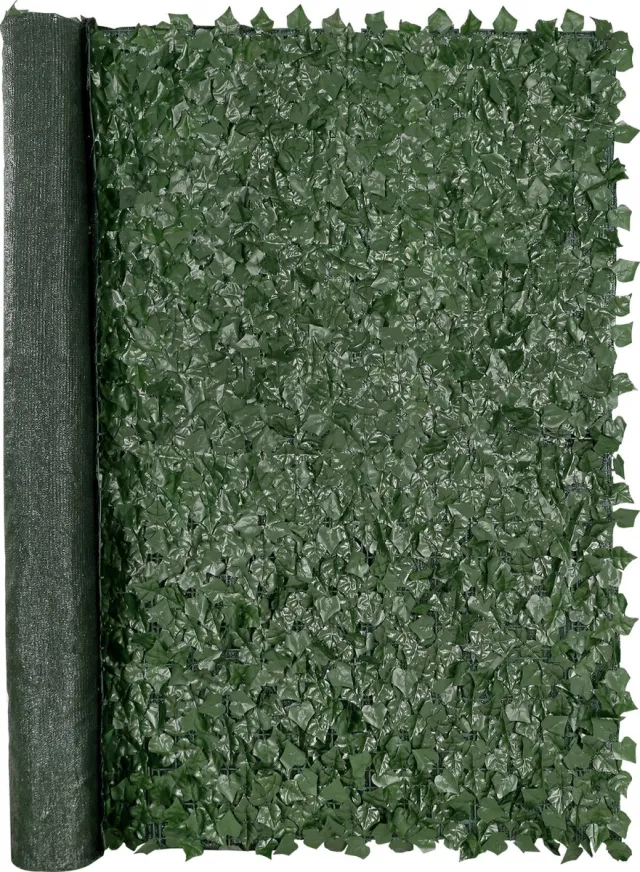 Vevor Klimop-Privacyscherm 2440 X 1830 Mm Kunstmatig Privacyscherm Klimopscherm met Versterkte Verbinding Kunsthagen met Wijnbladeren Als Decoratie voor Tuin, Tuin, Balkon Of Terras Groen