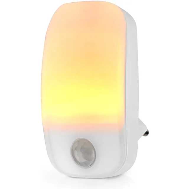 Alecto ANV19 - LED-nachtlampje met bewegingssensor en dag-/nachtsensor - Warmwit licht - Wit