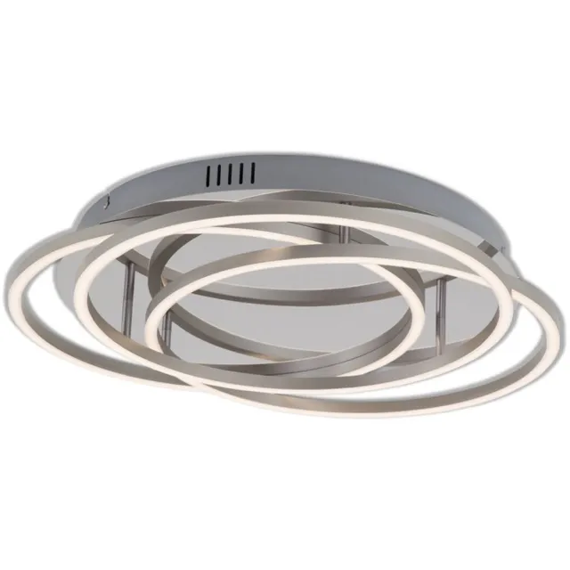 B.K.Licht Briloner Leuchten - LED plafondlamp, plafondlamp dimbaar, incl. geheugenfunctie, 60 Watt, 4.800 lumen, 3.000 Kelvin, chroom-aluminium