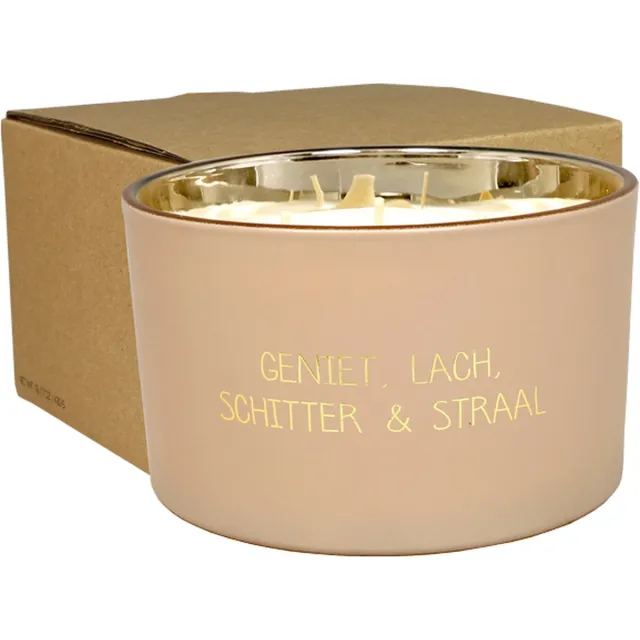 My Flame Lifestyle My Flame - Kaars - Geniet, lach, schitter en straal - Green tea time Nude
