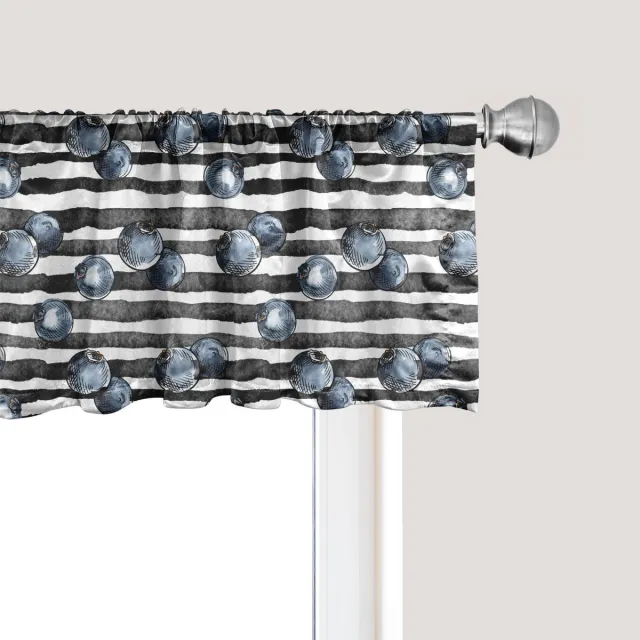 ABAKUHAUS Fruit Raamvalletje, Gordijnvalletje voor Keuken en Slaapkamer met Tunnelzoom, 137 cm x 30 cm, Multicolor Veelkleurig