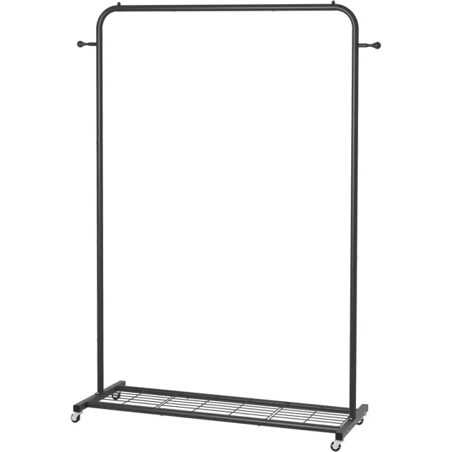 Imperatoris Kledingrek op Wieltjes - Kledingrek - Verrijdbaar op Wielen - Professioneel Kledingrek - Garderoberek - Hoogwaardige Kwaliteit - Kledingrek met Wielen - Kledingrekken - Kledingstang - Zwart - 49x16x64 cm - van Imperatoris