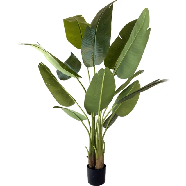 NeverLeafs Kunstplant Strelitzia 150 cm met real touch groen