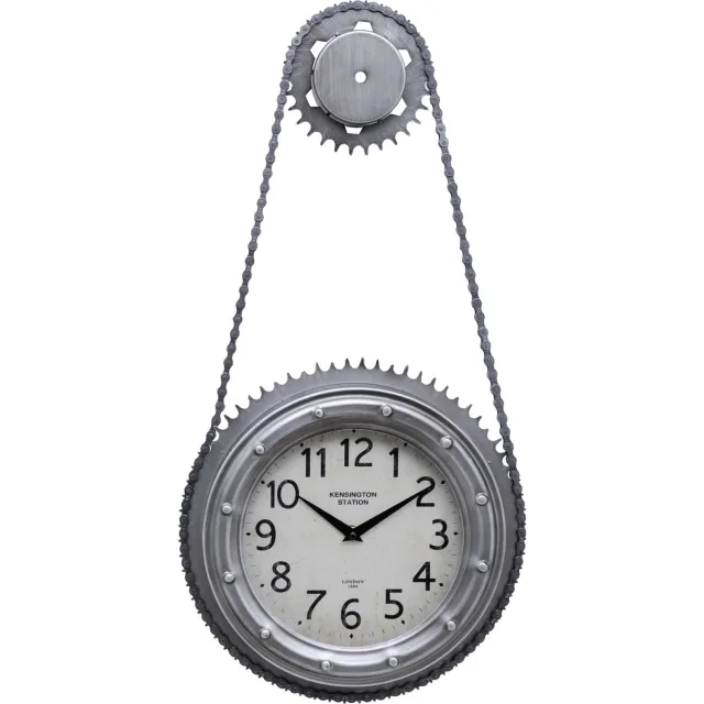 VOLT! VOLT - klok - tandwiel klok - wandklok - muurklok - Afm. 30.5 cm Zilver