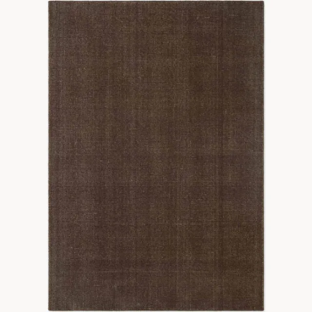 Ted Baker Handgeweven laagpolig wollen vloerkleed Croom Bruin