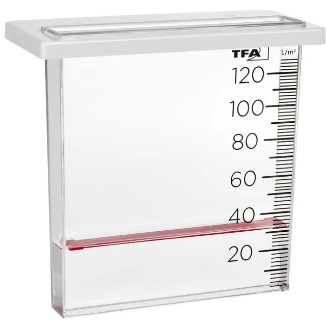 TFA Dostmann TFA Regenmeter/neerslagmeter - voor balkon - transparant - kunststof - 20.3 cm - buiten/tuin