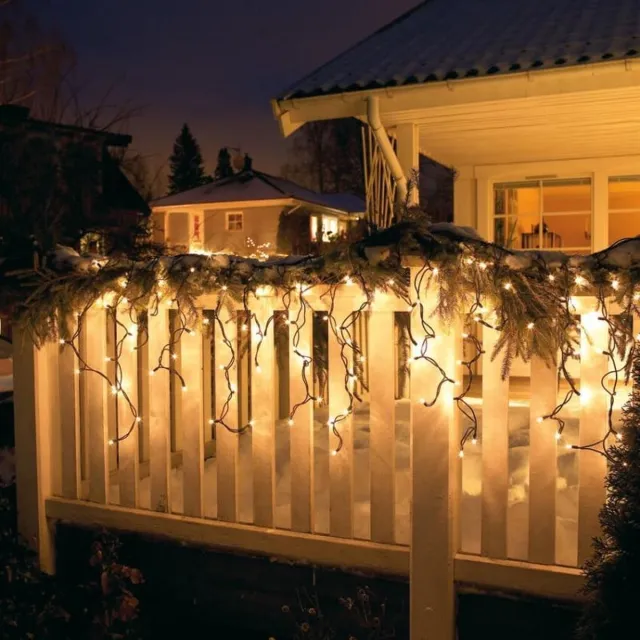 ChristmasGoodz IJspegel verlichting buiten - 180 LED's 6 meter - Warm wit - Ijspegelverlichting - Ijspegel verlichting warmwit