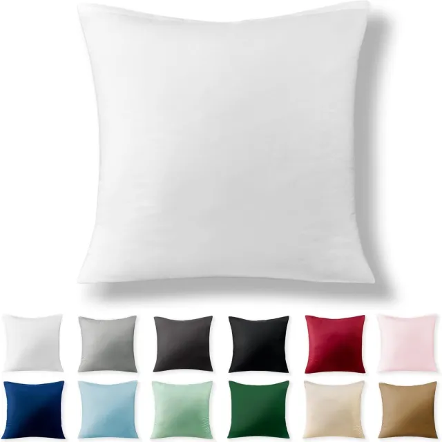 Famanu Kussenhoes 100% Katoen - Bescherming van kussens tegen vuil en slijtage - Met rits sluiting - 40 x 40 cm neutraal