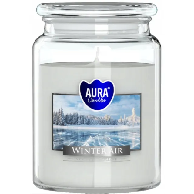 AGMO Geurkaars - Zimowe Powietrze - 100 Uur - Glas Wit