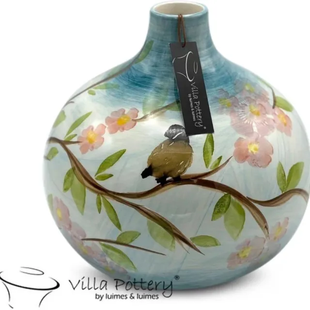 maxifleur Kunstplanten Vaas - Villa pottery - Keramiek - Decoratie - Woondecoratie - Voorjaar - Blossom 1_2 Blue Blauw