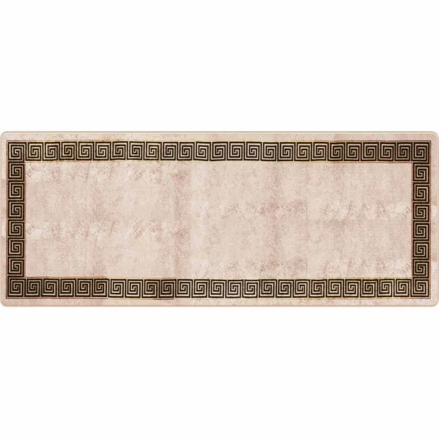 vidaXL Tapijt - Runner - MARSA - Beige - en - Zwart - 100 - x - 250 - cm