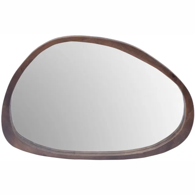 Livingfurn Spiegel Donkerbruin - Mangohout - Spiegel Brix - Giga Meubel