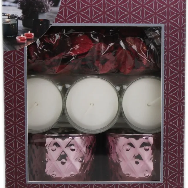 Spaas Giftbox Kerst 2 textuurglazen 3 refills en potpouri wit