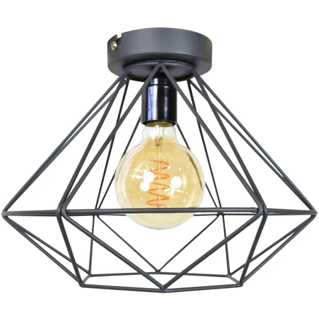 Urban Interiors Wire Large Plafondlamp Zwart - Metaal - Ø33