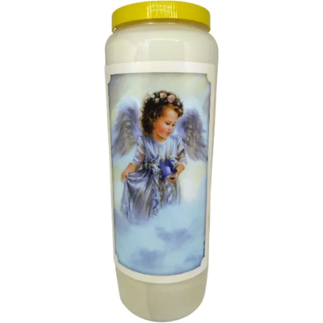 noveenkaars Engeltjes in de wolken – Noveenkaars – 9 dagen brander (5 stuks) wit