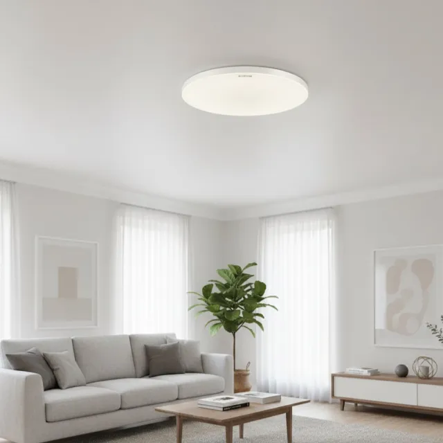 STRÜHM DOWBOR - LED Plafondlamp - Keuken / Woonkamer Ø37 - 24W - Dagwit licht 4000K - Mat Wit - Opbouw - Rond