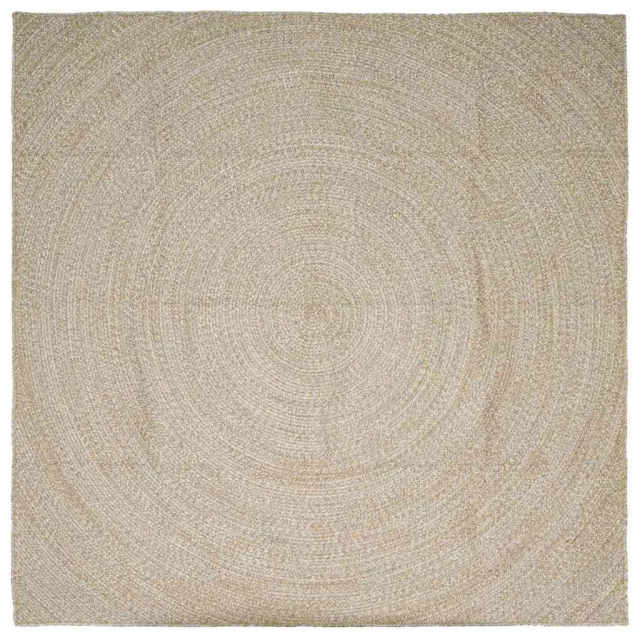 vidaXL Gebied Tapijt Natuurlijk en Wit 300 x 300 cm Jute