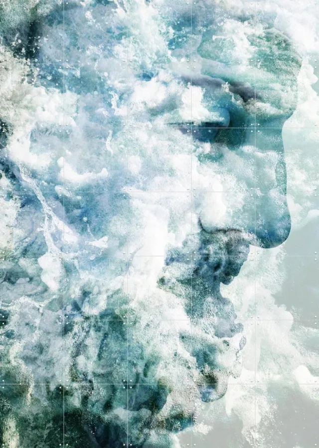 IXXI Seaman, Angelo Cerantola - 100 x 140 cm - Grote wanddecoratie en posters - Abstract, Digitale Kunst, Fotografie, Grafisch Ontwerp, Gemengde Blauw