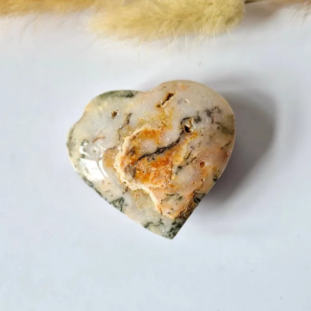 Moonlight Gemstones Druzy Rode Mosagaat Hart 6-8cm – #37 (perfect voor Valentijn) Edelsteen