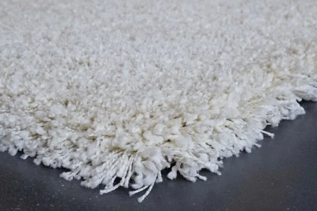 Eurogros Rugsman Mellow Vloerkleed - 65 x 130 cm - Wit - Rechthoekig, Loper, Rond - Polyester - Woonkamer - Effen - Shaggy - Hoogpolig, Boho, Modern