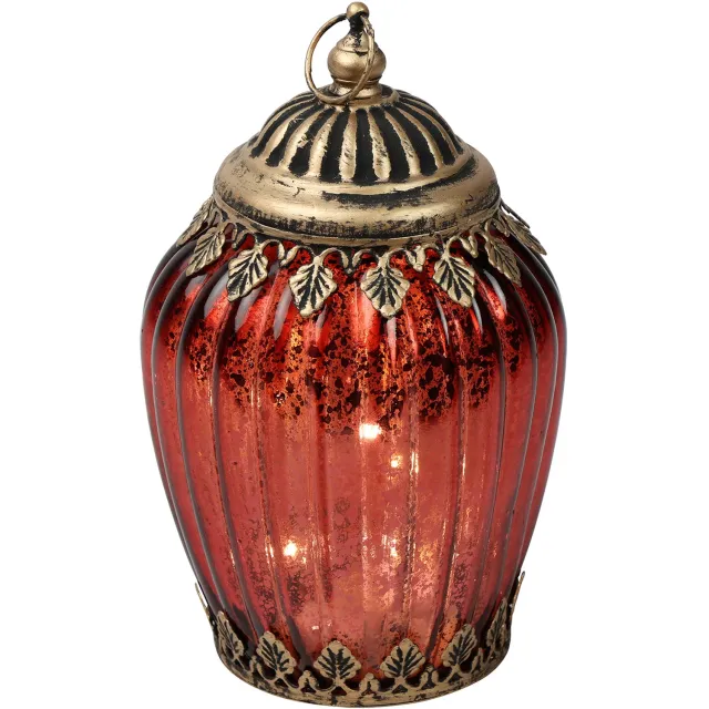 Cilgro tafellamp LED decoratief licht donkerroze 10x10x16,5cm. Meerkleurig