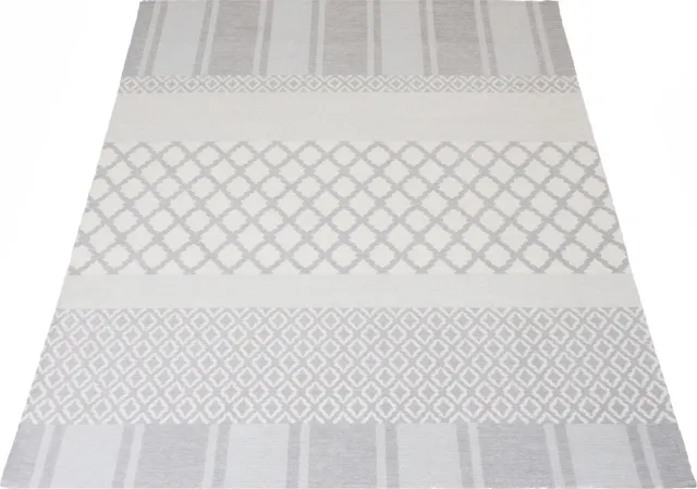 Veer Carpets Vloerkleed Bobby Brown 200 x 280 cm - Laagpolig Synthetisch Vloerkleed – Grafisch / Modern Design Wit