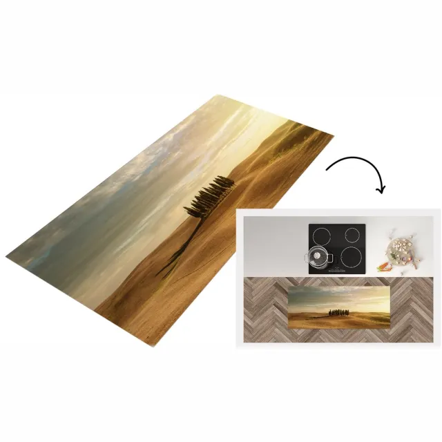 KitchenYeah Keukenloper - Loper keuken - Toscane - Bomen - Italië - Keukenloper vinyl Multicolor