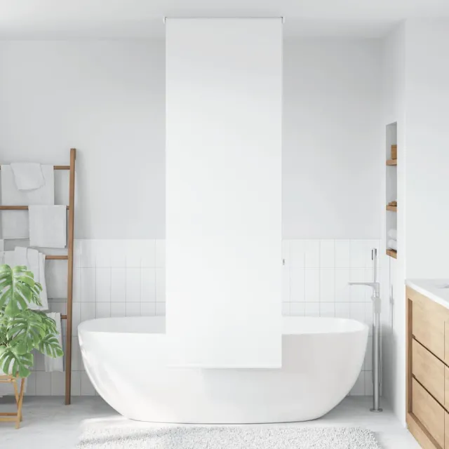 vidaXL Doucherolgordijn 70x240 cm stofbreedte 66 cm wit