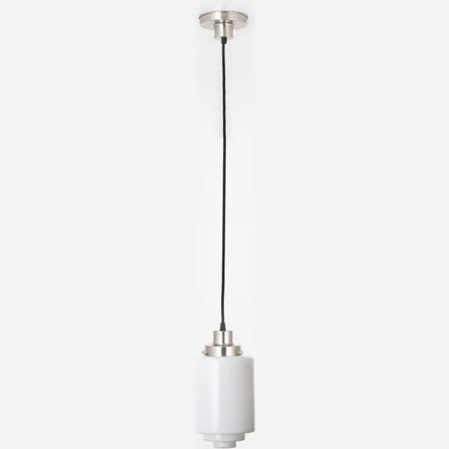 Coloured by Art Hanglamp aan snoer Getrapte Cilinder Medium 20's Matnikkel - Art Deco Trade