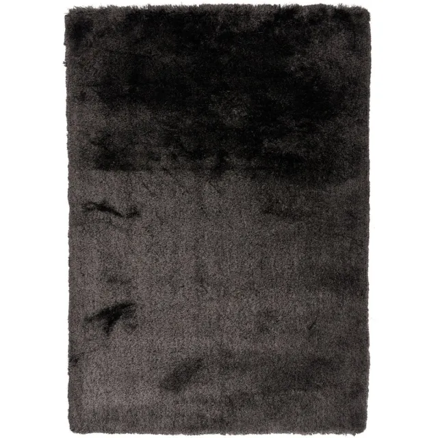 DÉJA Living Vloerkleed 160x230cm - Hoogpolig Antraciet Stof - Mana