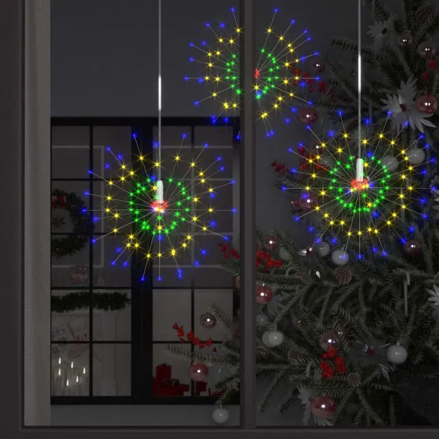 vidaXL 4 st Kerstverlichting vuurwerk 560 LED's 20 cm meerkleurig