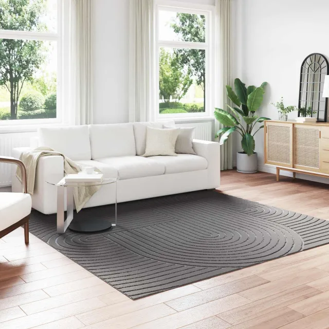 vidaXL Binnen- en buitentapijt PALMERAS Antraciet 240 x 240 cm, foto 2