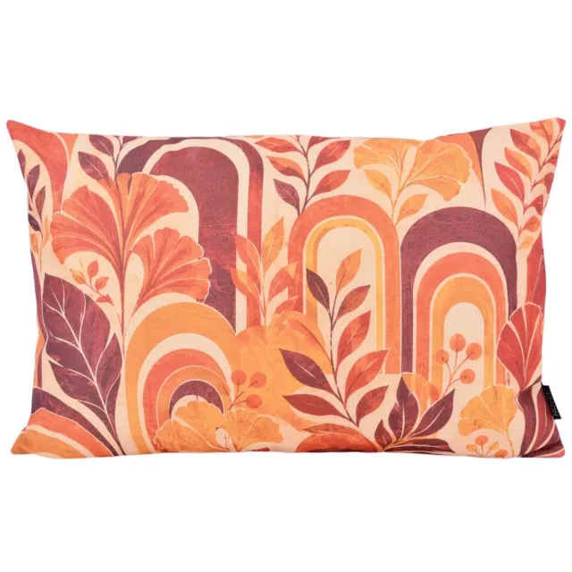 NOVÉE Sierkussen Retro Ginkgo | 40x60 cm | Katoen/Linnen Terracotta