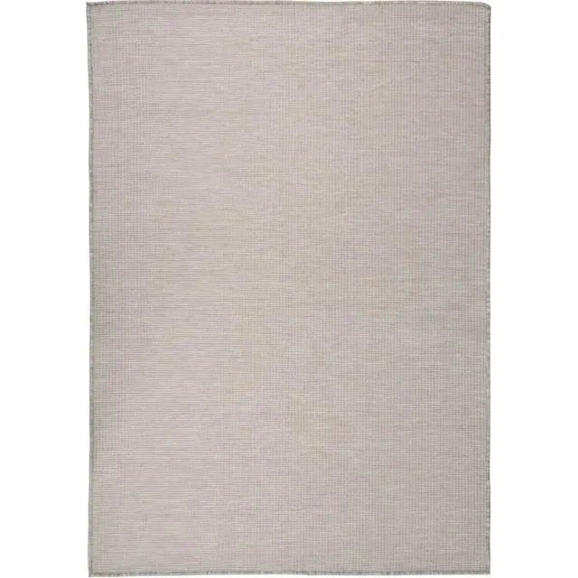vidaXL Buitenkleed platgeweven 160x230 cm lichtgrijs grijs