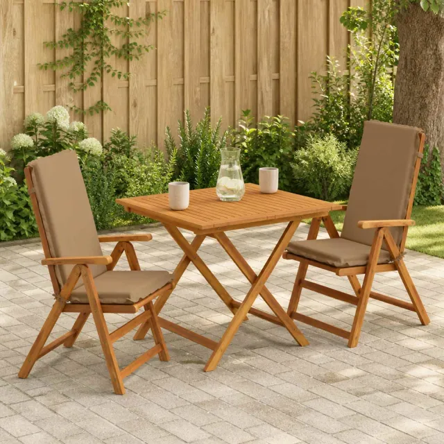 vidaXL Kussen voor stoel met hoge rug GEMERT 2 st 100% Polyester Taupe