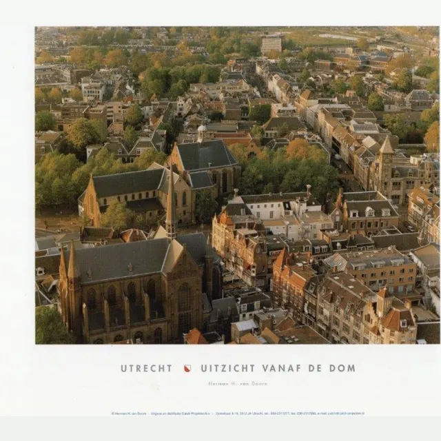 Catch Projecten Uitzicht vanaf de Dom - Herman van Doorn - Utrechtse Poster - 24 x 30 cm Multicolor
